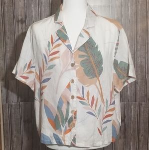 Cynthia Rowley 100% Linen Top Size Large